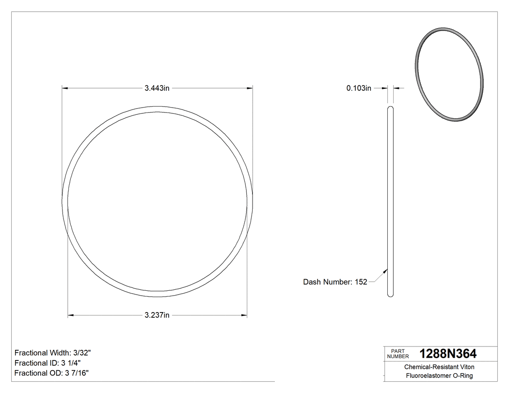 Technical drawing - 1288N364